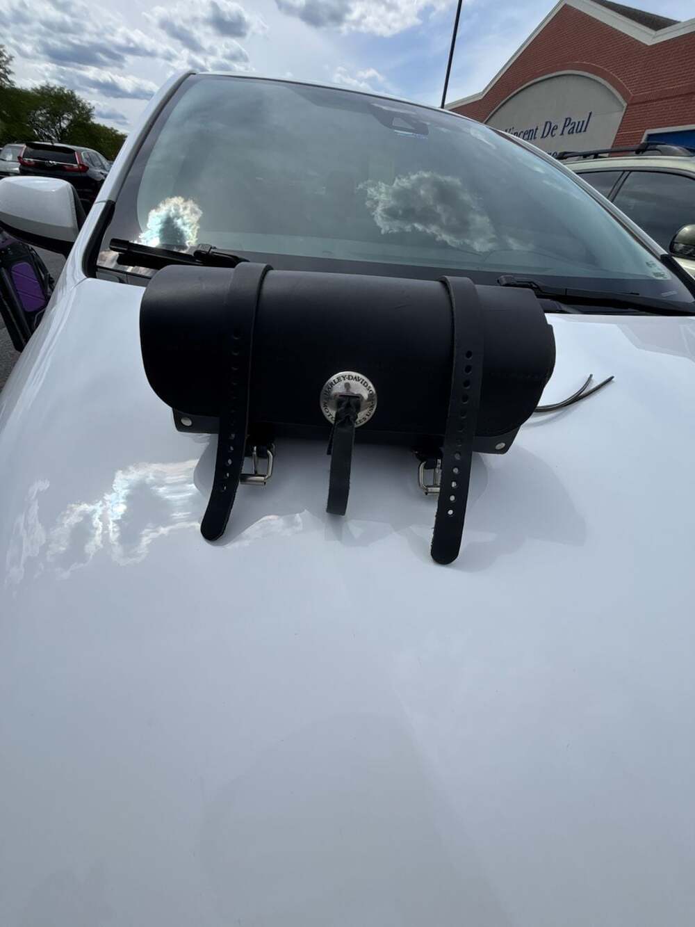 Harley-Davidson Studded Leather Fork Tool Bag with Concho